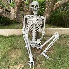 骸骨 ガイコツ ドクロ ホラー ハロウィン ハロウィーン 仮装 パーティー 等身大 フルボディ ポーズ可能 関節 人間の骨格 不気味な 全身骨 小道具 ハロウィンパーティー お化け屋敷