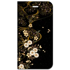iPhone14 他 手帳型 ケース 雅桜流し ★ iPhone SE 8 13 12 他 iPhone各機種対応可能 スマホケース ★ 5r