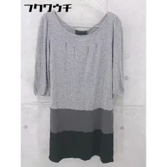 ◇ UNTITLED アンタイトル 長袖 ミニ ワンピース サイズ2 グレー ブラック レディース 【中古】 【1102150014230】