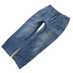 RENOWN レナウン デニム スラックス デニスラ ブルー ジーンズ 82 春夏 通年 メンズ アメカジ ストリート 大人カジュアル 古着■JS1550