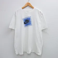 XL/古着 ナイキ NIKE 半袖 ブランド Tシャツ メンズ ビッグロゴ 大きいサイズ コットン クルーネック 白 ホワイト 25jul25 中古
