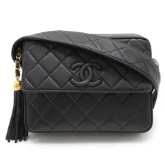 CHANEL シャネル マトラッセ ココマーク ショルダーバッグ 斜め掛け タッセル ラムスキン ブラック 黒 ゴールド金具 のサムネイル