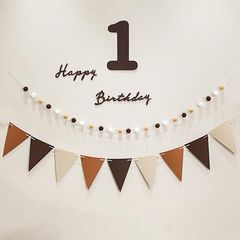 【人気商品】フグボールガーランド 三角旗ガーランド birthday happy 大人 男の子 1歳の誕生日 女の子 壁掛け フェルト生地 装飾 シンプル 写真背景 飾り バースデー 飾り付け 誕生日 harukita