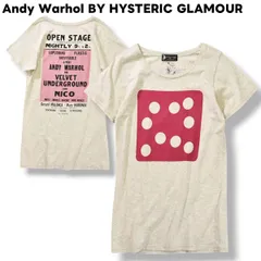 日本製 アンディーウォーホル バイ ヒステリックグラマー Andy Warhol BY HYSTERIC GLAMOUR アート Tシャツ カットソー FREE グレー x ピンク ガーリー ストリート カジュアル ウェア レディース ♪