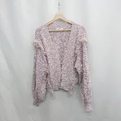 ◇ ⊇ ROSE BUD ローズバッド ニット 長袖 カーディガン サイズF パープル レディース E  【1502180026485】