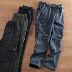 カーゴパンツ メンズ ジョガーパンツ ワークパンツ 作業ズボン 裏起毛 防寒 ズボン 防風 撥水加工 多機能  マルチポケット 耐摩耗