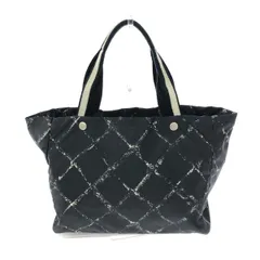 CHANEL シャネル 旧トラベルライン トートバッグ MM ブラック ナイロン レディース　240001094297