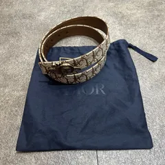 DIOR × Cactus Jack Travis Scott 22AW コラボ オブリーク ジャガード レザー ベルト ディオール カクタスジャック トラヴィススコット  ベージュ×ブラウン系  66515A3のサムネイル