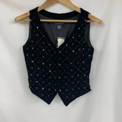 未着用！美品タグ付き！【BANANA REPUBLIC】　バナナリパブリック　ビーズ付きベスト　おしゃれ　個性的　FL206