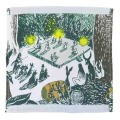 ムーミン ハンカチタオル 踊る森 ハンドタオル 抗菌防臭加工