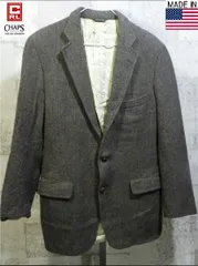 80'S-90'S チャップス ラルフローレン USA製 ヘリンボーン ウール テーラードジャケット CHAPS RALPH LAUREN