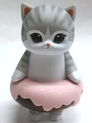 【中古】フィギュア ドーナツにゃん(グレー/ストロベリー) 「mofusand」 ドーナツにゃんソフビフィギュア