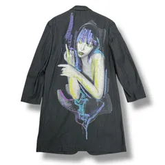 参考上代242000円 未使用品 Yohji Yamamoto POUR HOMME 24AW FEMALE BACK PRINTED 5B JKT フィメールバックプリント ロングジャケット コート ヨウジヤマモト プールオム 3 HO-J64-507のサムネイル