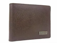 ■新品同様■ BURBERRY バーバリーブラックレーベル レザー 二つ折り 財布 ウォレット メンズ ブラウン系 BF8628のサムネイル