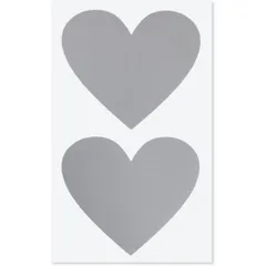 スクラッチシール ハート 【グレー】 大きめ スクラッチ シール ステッカー 6cmx7cm 【1シート2枚x10シート入り】  SCRS-006