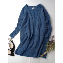 定価42,200円 AcneStudios アクネストゥディオズ  RAYA MOHAIR CARDIGAN モヘヤ カーディガン ロング 羽織 XS ブルー (117Y＋1910)25F