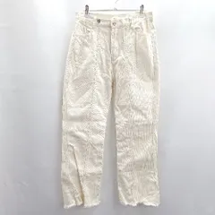 ◇ Θ CLASSICAL ELF クラシカルエルフ 裾フリンジ セミフレア デニムパンツ サイズXL ホワイト レディース E  【1412090066269】