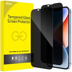 JEDirect iPhone 14 Plus 6.7インチ用 プライバシーフィルム 全面保護 覗き見防止 強化ガラスフィルム 隅々までカバー ケースに干渉なし 2枚セット