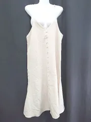 ◇ Θ natural couture ナチュラルクチュール ロング丈 キャミソール ワンピース サイズF ベージュ レディース E  【1503040008528】のサムネイル