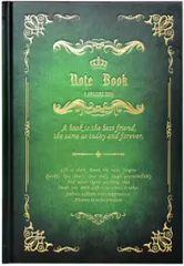 Copeflap アンティークノート a5 日記帳 魔導書 魔法書 洋書風 魔導書風ノート( グリーン)のサムネイル