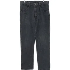 古着 ラスラー RUSTLER ブラックデニム ストレートデニムパンツ メンズw34相当/eaa417474