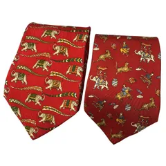 サルヴァトーフェラガモ ネクタイ シルク サーカス柄 メンズ【AFI18】