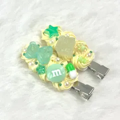 【No.112】前髪クリップ ホイップデコ 黄色