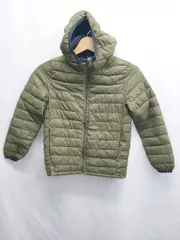 ◇ ⊇ GAP ギャップ キッズ 子供服 中綿 長袖 ジャケット サイズS カーキ 男の子 E  【1506110016225】