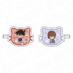 【新品/公式】名探偵コナン_アクリルヘアクリップ　江戸川コナン&灰原哀　デフォルメねこ ver.4 公式グッズ colleize