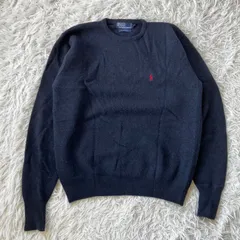 ポロバイラルフローレン Ralph Lauren 90s セーター ネイビー ニット 古着 ラムウール100パーセント 3651