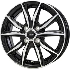 ホイール4本セット Valette Sting ブラックポリッシュ 12インチ 4B+43 4H-100のサムネイル