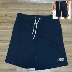 TOMMY JEANS USA トミージーンズ 裏起毛 スウェット ショートパンツ 紺