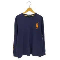 ポロバイラルフローレン Polo by RALPH LAUREN CUSTOM FIT ビッグポニー刺繍 アームプリント ロングスリーブTシャツ メンズ import：XXL 