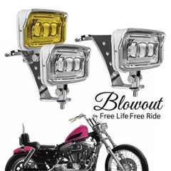 スクエア ヘッドライト LED ビンテージ チョッパー ボバー ハーレー