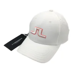 未使用品 ジェイリンドバーグ J.LINDEBERG キャップ ONESIZE ホワイト 立体刺しゅうロゴ シンプル