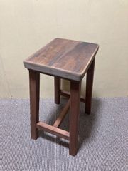 天然古材　角形ブラウンスツール