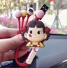 可愛い3in1 充電ケーブル 巻き取り ライトニングケーブル 巻き取り