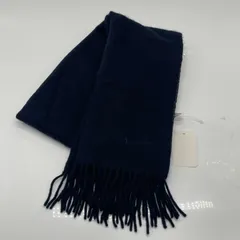 KO3339□Aquascutum アクアスキュータムリバーシブル マフラー カシミヤ×シルク ブラック系
