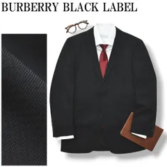 バーバリー ブラックレーベル BURBERRY BLACK LABEL シャドーノバチェック シングル 2B テーラードジャケット ブレザー スーツジャケット 通年 36 ブラック メンズ