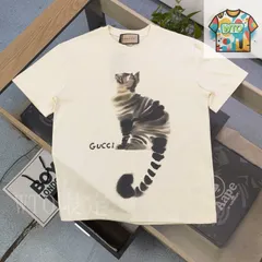 【今日WTO】GUCCI 2025 トラ猫柄ロゴ T-EF65