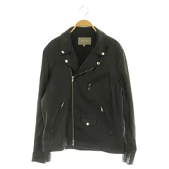ユナイテッドアローズ A DAY IN THE LIFE UNITED ARROWS ライダースジャケット ダブル 羊革 ジップアップ M ブラック /MY ■OSのサムネイル