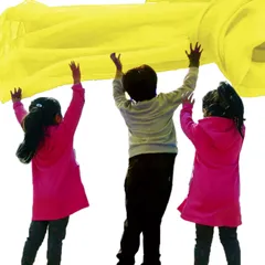 [sac taske] リトミック スカーフ 特大 ダンス 教材 ジャンボスカーフ レクリレーション (ピンク) [ピンク]