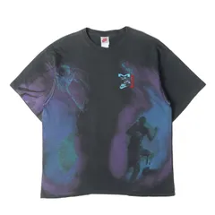 NIKE / vintage ナイキ ヴィンテージ Tシャツ ブラック 黒 サイズ:XL | 90s 銀タグ マイケル・ジョーダン 全面プリント クルーネック Tシャツ (USA製) | 90年代 古着 | トップス カットソー 半袖【メンズ】【中古】