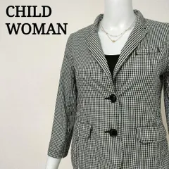 チャイルドウーマン CHILD WOMAN 薄手 ギンガムチェックテーラードジャケット ガーリー
