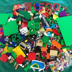中古 LEGO レゴ スーパーマリオ　マインクラフト　系  バラバラ　ブロック　パーツ　プレート　ミニフィグ　など　大量　3.5kg以上　まとめ売り DB-082-C2 ※マイクラ　Minecraft　ベースプレート 465