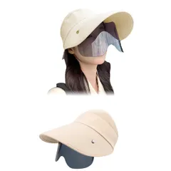 【★送料無料★】[Kesaeki] 帽子 レディース フェイスカバー 日除け帽子 レディース サンバイザー uvカット パーカー レディース 人気 紫外線カット 日焼け防止 フェイスカバー 帽子 型崩れ防止 アウトドア おしゃれ フード付き 夏 キャップ 帽子