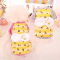 【B級品】ビーウイングトレーナー/PINK 【犬服 ハーネス＆リード専門店ルモール rumor】犬服 犬の服 ペット 猫 Tシャツ　シャツ　羽　ミツバチ　蜂　トレーナー　かわいい 人気　犬服　夏服　冬服