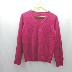 ◇ ⊇ UNIQLO ユニクロ カシミヤ100% 長袖 セーター サイズL マゼンタ レディース E  【1503060046890】