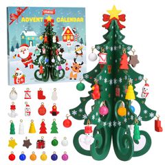 カレンダー カウントダウン クリスマス クリスマスギフト クリスマス クリスマス おもちゃ 子供 クリスマスプレゼント 装飾 デコレーション 飾り付け 飾り 贈り物 オーナメント 木製 ミニ 卓上 クリスマスツリー 置物 2024 アドベントカレンダー LEM