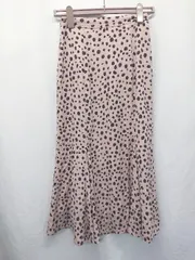◇ Θ MISCH MASCH ミッシュマッシュ レオパード ヒョウ柄 ロング丈 マーメイド スカート サイズM ピンク系 レディース E  【1507160008314】
